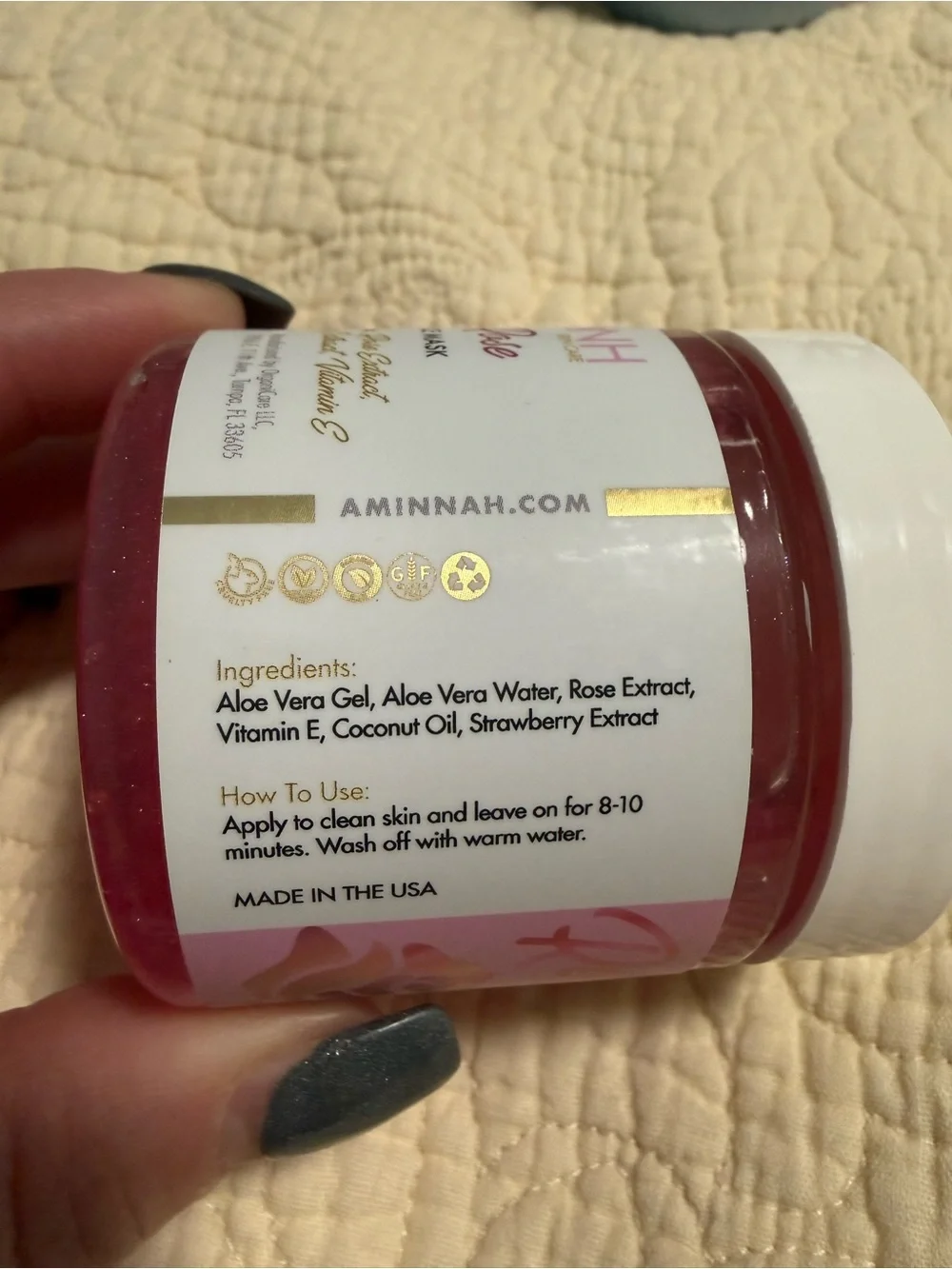 Aminnah Jelly Face Mask (NEW Product) Cucumber, Lemon, Rose & Golden You pick 1! - Picture 3 of 9